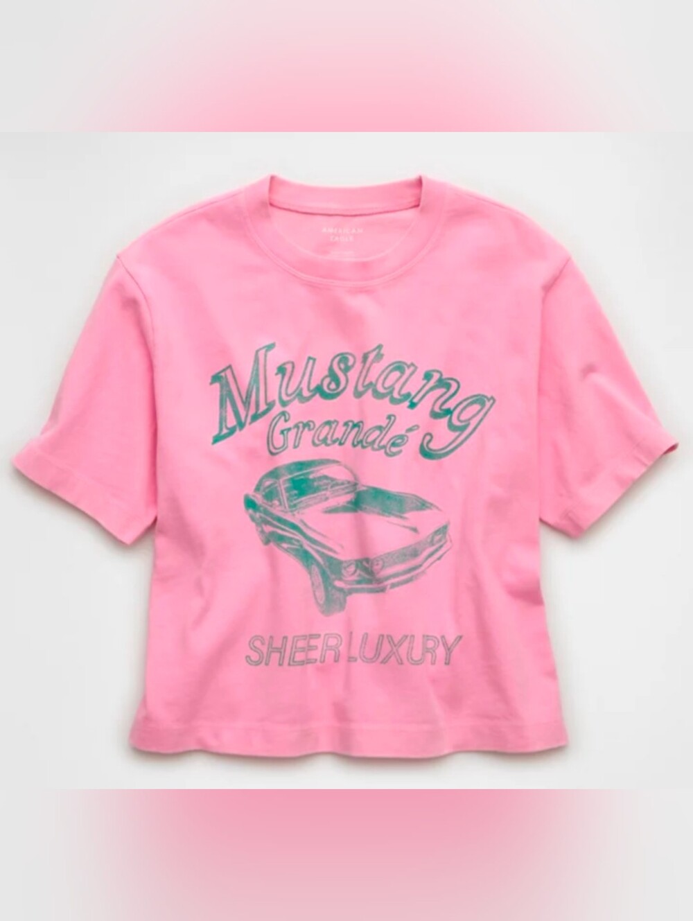 Various Sizes- American Eagle Boxy Mustang Graphic T-Shirt-NWT
